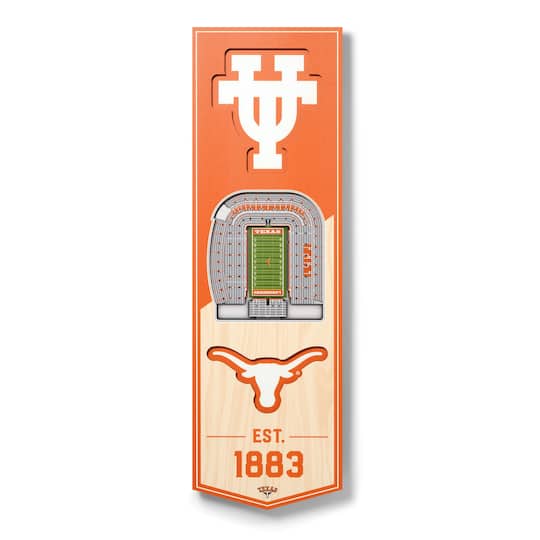 You the Fan Officially Licensed NCAA 6" x 19" 3D Stadium Banner - Texas Longhorns